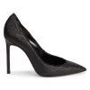 Saint Laurent Lola Raffia & Leather Stiletto Pumps -Saint Laurent Sales Store unnamed file 1037