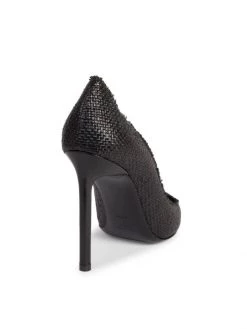 Saint Laurent Lola Raffia & Leather Stiletto Pumps -Saint Laurent Sales Store unnamed file 1039