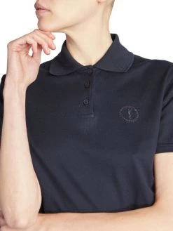 Saint Laurent Logo-Embroidered Cropped Polo -Saint Laurent Sales Store unnamed file 1072