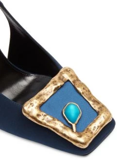 Saint Laurent Maxine Silk Slingback Pumps -Saint Laurent Sales Store unnamed file 1078