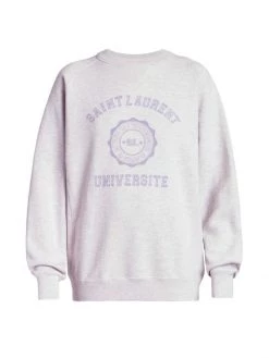 Saint Laurent Collegiate Logo Sweatshirt