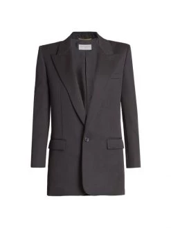 Saint Laurent Single-Breasted Virgin Wool Jacket