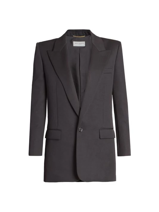 Saint Laurent Single-Breasted Virgin Wool Jacket 3 Saint Laurent Single-Breasted Virgin Wool Jacket