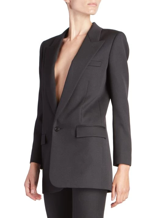 Saint Laurent Single-Breasted Virgin Wool Jacket 6 Saint Laurent Single-Breasted Virgin Wool Jacket - Image 4