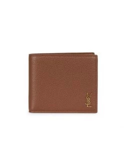 Saint Laurent Logo Plaque Bifold Wallet For Men