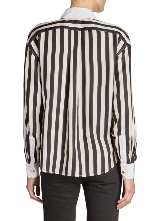 Saint Laurent Silk Chemise Striped Shirt 7 Saint Laurent Silk Chemise Striped Shirt - Image 5