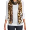 Saint Laurent Leopard-Print Silk Scarf -Saint Laurent Sales Store unnamed file 1145