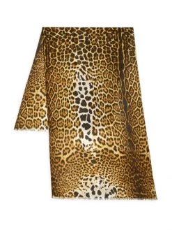 Saint Laurent Leopard-Print Silk Scarf -Saint Laurent Sales Store unnamed file 1147