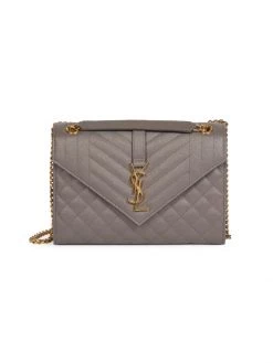 Saint Laurent Medium Envelope Monogram Matelassé Leather Shoulder Bag Golden 20 Saint Laurent Medium Envelope Monogram Matelassé Leather Shoulder Bag Golden -Saint Laurent Sales Store unnamed file 115