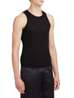 Saint Laurent Liquett Wool Tank Top For Men -Saint Laurent Sales Store unnamed file 1155