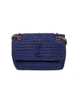 Saint Laurent Medium Niki Raffia Shoulder Bag Wheat -Saint Laurent Sales Store unnamed file 1168
