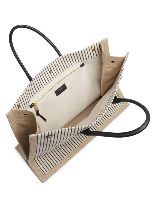 Saint Laurent Rive Gauche Stripe Canvas Tote 5 Saint Laurent Rive Gauche Stripe Canvas Tote - Image 3