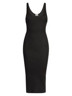 Saint Laurent Silk-Blend Tank Midi-Dress