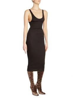 Saint Laurent Silk-Blend Tank Midi-Dress -Saint Laurent Sales Store unnamed file 1195