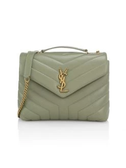 Saint Laurent Small Loulou Matelassé Leather Shoulder Bag Medium Blue -Saint Laurent Sales Store unnamed file 12