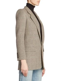 Saint Laurent Glen Check Oversized Blazer -Saint Laurent Sales Store unnamed file 1206