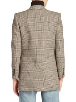 Saint Laurent Glen Check Oversized Blazer -Saint Laurent Sales Store unnamed file 1207