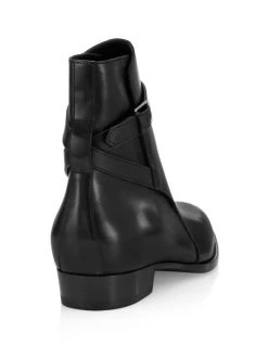 Saint Laurent Wyatt Leather Ankle Boots For Men -Saint Laurent Sales Store unnamed file 1211