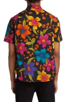 Saint Laurent Manches Cour Floral-Print Short Sleeve Shirt For Men -Saint Laurent Sales Store unnamed file 1219