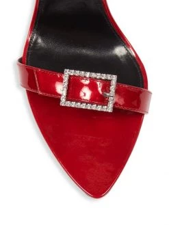 Saint Laurent Gippy Patent Leather Embellished Ankle-Strap Sandals -Saint Laurent Sales Store unnamed file 1234