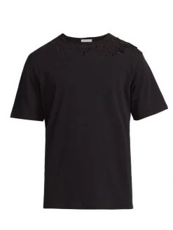Saint Laurent Classique Cutout Eyelet T-Shirt For Men