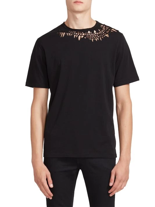 Saint Laurent Classique Cutout Eyelet T-Shirt For Men 5 Saint Laurent Classique Cutout Eyelet T-Shirt For Men - Image 3