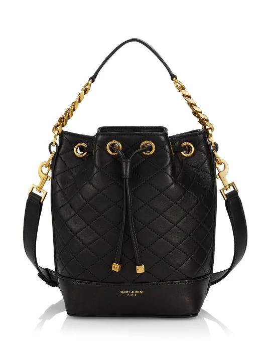 Saint Laurent Quilted Leather Bucket Bag Nero 8 Saint Laurent Quilted Leather Bucket Bag Nero - Image 6