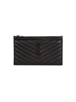 Saint Laurent Quilted Leather Pouch