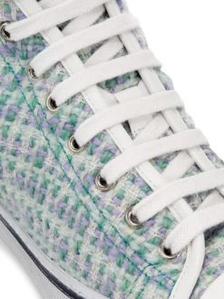 Saint Laurent Malibu Tweed High-Top Sneakers -Saint Laurent Sales Store unnamed file 1291