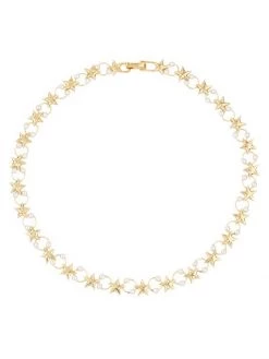 Saint Laurent Stars & Pearls Necklace