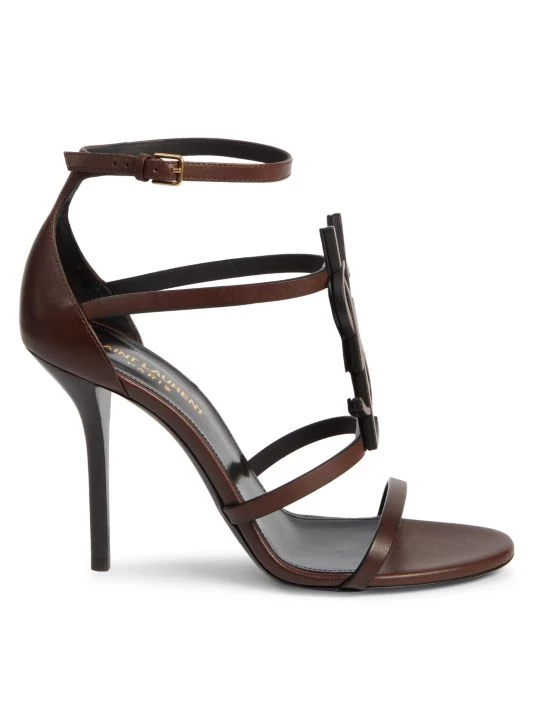 Saint Laurent Cassandra Strappy Leather Logo Sandals 3 Saint Laurent Cassandra Strappy Leather Logo Sandals