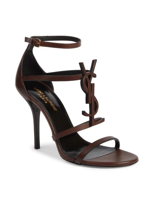 Saint Laurent Cassandra Strappy Leather Logo Sandals 4 Saint Laurent Cassandra Strappy Leather Logo Sandals - Image 2