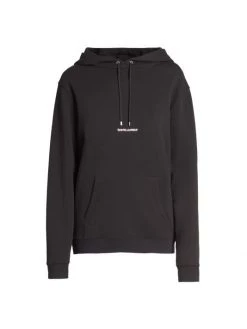 Saint Laurent Drawstring Logo Hoodie