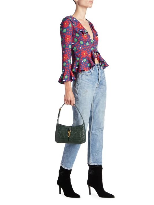 Saint Laurent V-Neck Ruffle Top 4 Saint Laurent V-Neck Ruffle Top - Image 2