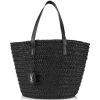 Saint Laurent Leather-Trimmed Raffia Tote -Saint Laurent Sales Store unnamed file 1332