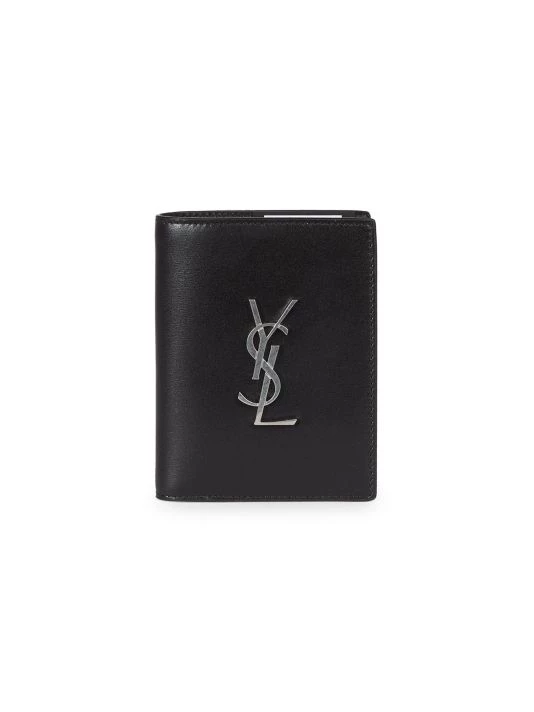 Saint Laurent Leather Vertical Bifold Wallet For Men 3 Saint Laurent Leather Vertical Bifold Wallet For Men