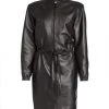 Saint Laurent Leather Drawstring Sheath Dress -Saint Laurent Sales Store unnamed file 1344