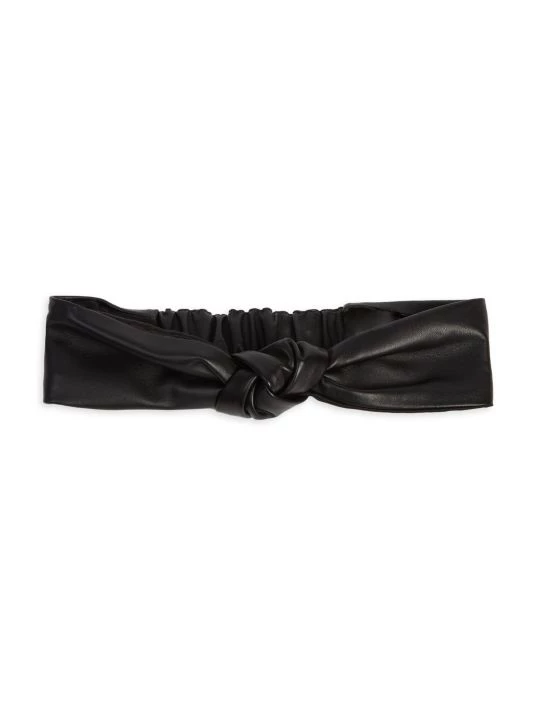 Saint Laurent Knotted Leather Headband 3 Saint Laurent Knotted Leather Headband