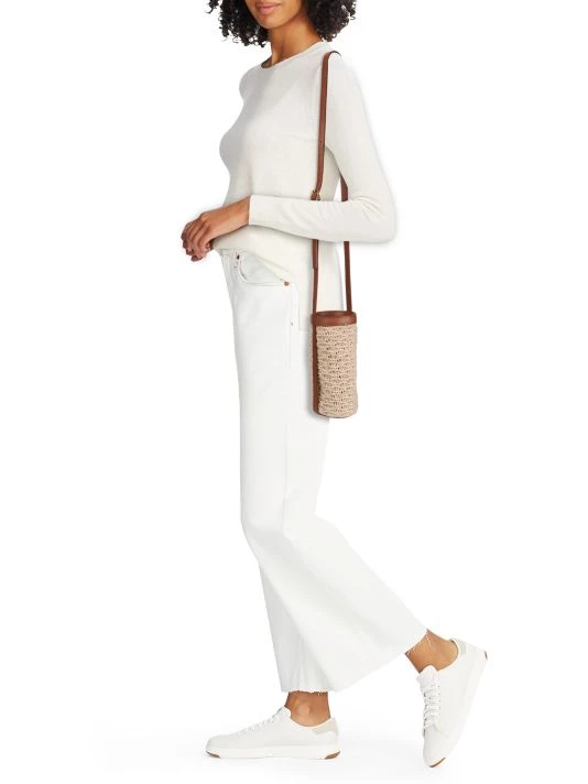 Saint Laurent Crochet Raffia & Leather Bottle Holder-On-Strap 4 Saint Laurent Crochet Raffia & Leather Bottle Holder-On-Strap - Image 2