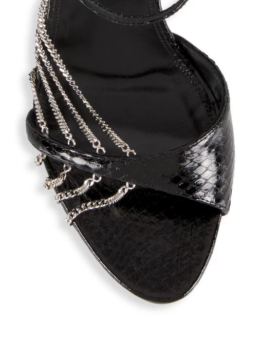 Saint Laurent Sexy 100 Snakeskin Sandals 6 Saint Laurent Sexy 100 Snakeskin Sandals - Image 4