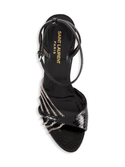 Saint Laurent Sexy 100 Snakeskin Sandals 7 Saint Laurent Sexy 100 Snakeskin Sandals - Image 5