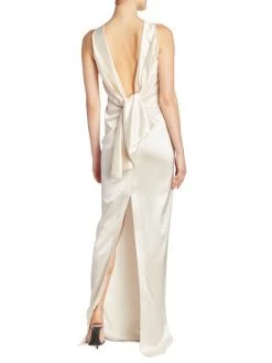 Saint Laurent Silk Blouson Column Gown -Saint Laurent Sales Store unnamed file 1413