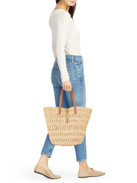 Saint Laurent Medium Panier Raffia Tote Natural Multi 4 Saint Laurent Medium Panier Raffia Tote Natural Multi - Image 2