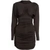 Saint Laurent Ruched Silk Minidress