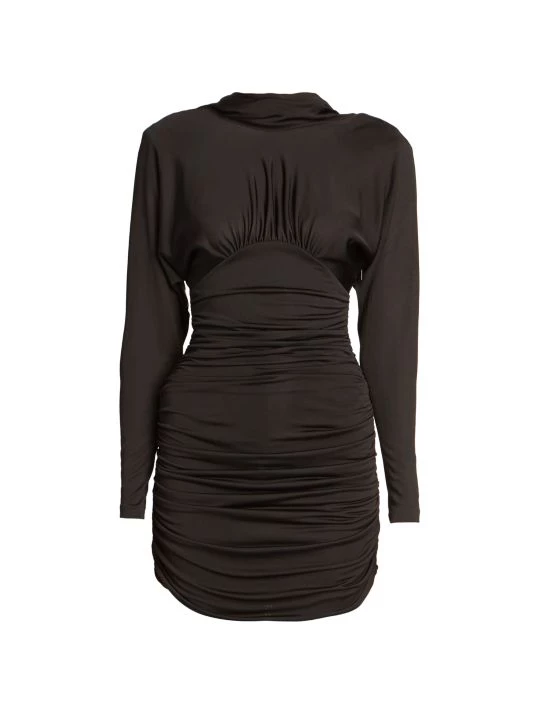 Saint Laurent Ruched Silk Minidress 3 Saint Laurent Ruched Silk Minidress