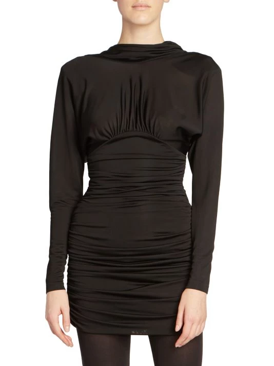 Saint Laurent Ruched Silk Minidress 5 Saint Laurent Ruched Silk Minidress - Image 3