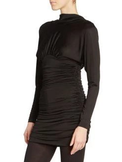 Saint Laurent Ruched Silk Minidress 11 Saint Laurent Ruched Silk Minidress -Saint Laurent Sales Store unnamed file 1443