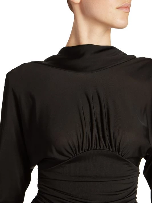 Saint Laurent Ruched Silk Minidress 8 Saint Laurent Ruched Silk Minidress - Image 6