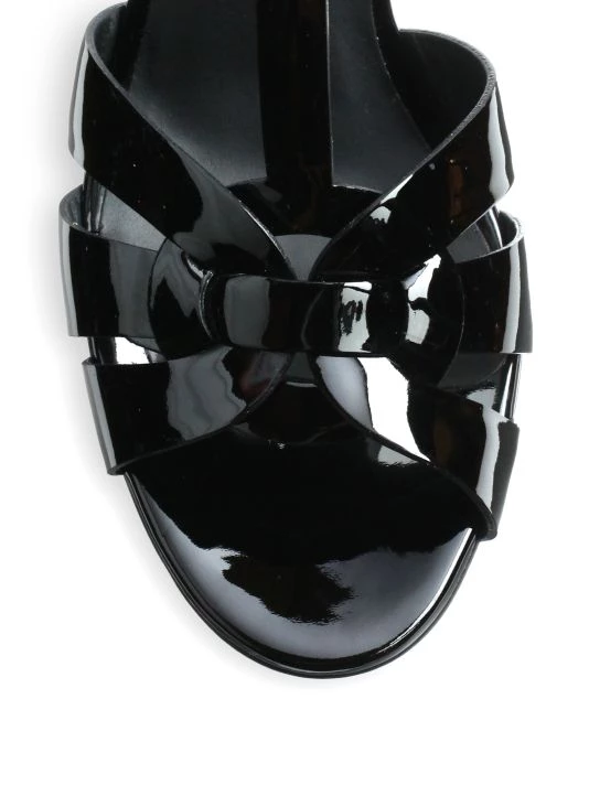 Saint Laurent Tribute 75MM Patent Leather Platform Sandals Nude Rose 5 Saint Laurent Tribute 75MM Patent Leather Platform Sandals Nude Rose - Image 3