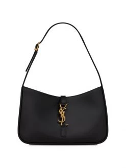Saint Laurent Le 5 à 7 Leather Hobo Bag Storm